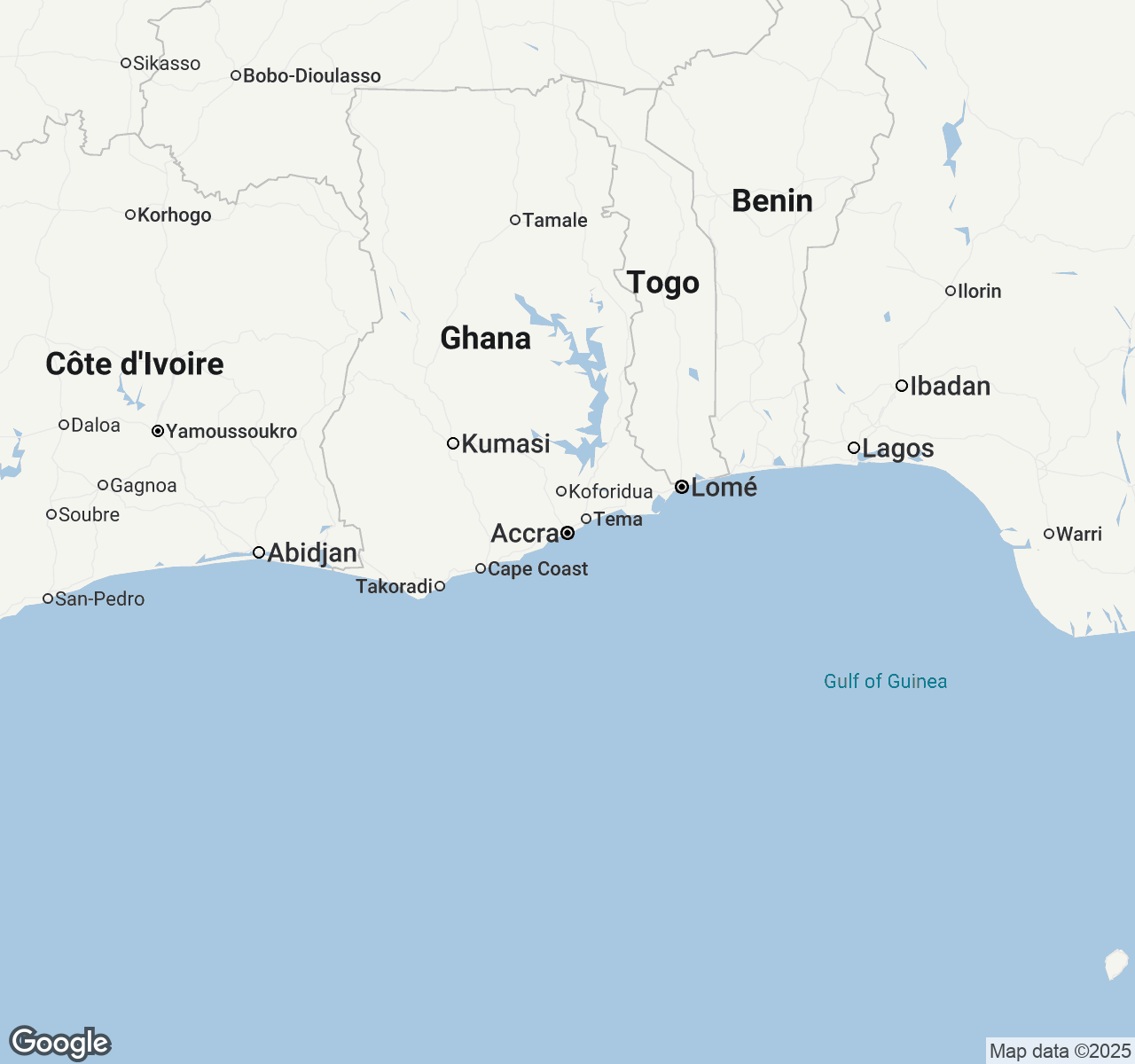 Map of Accra